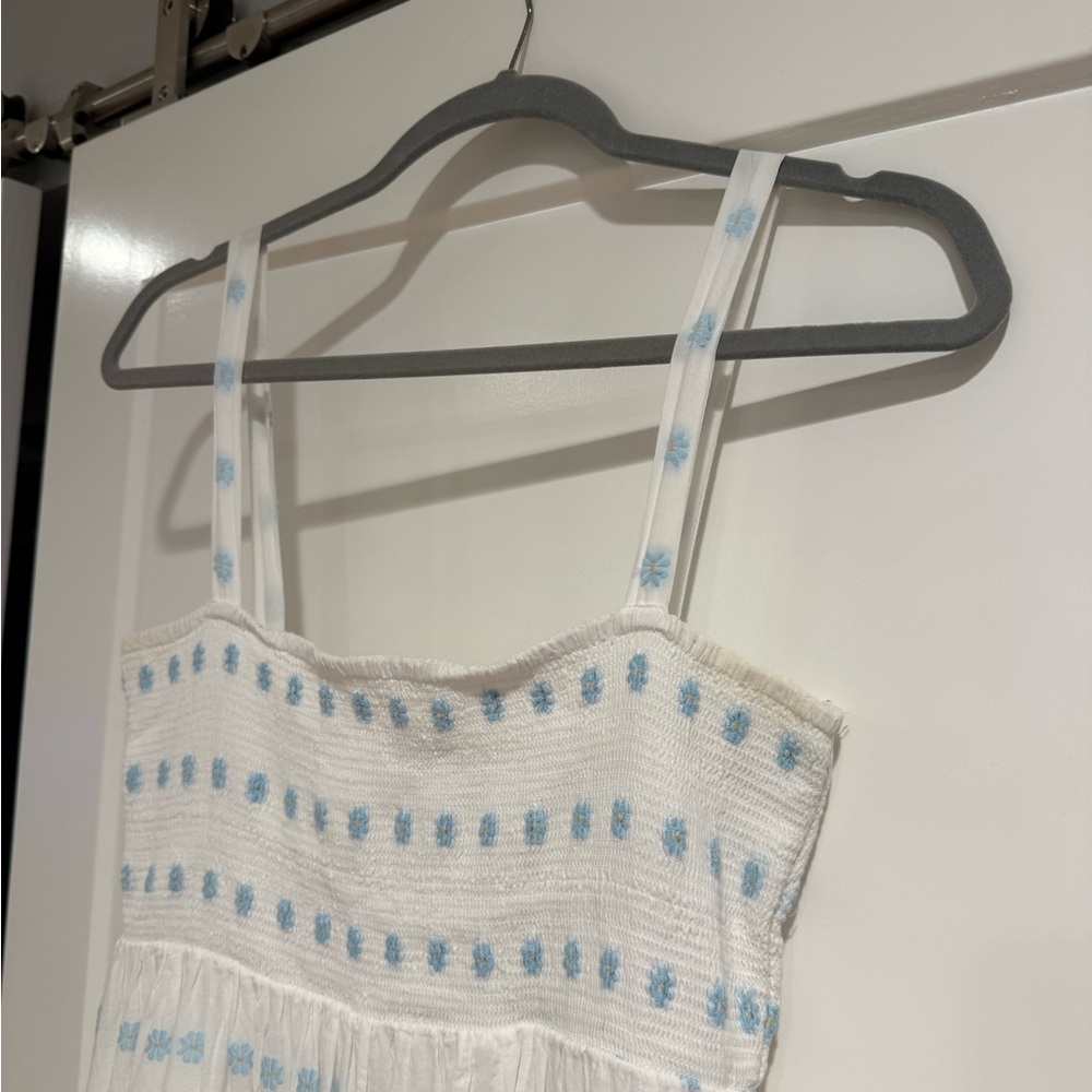 Zara Floral Embroidred Tiered Maxi Dress - Picture 5 of 5